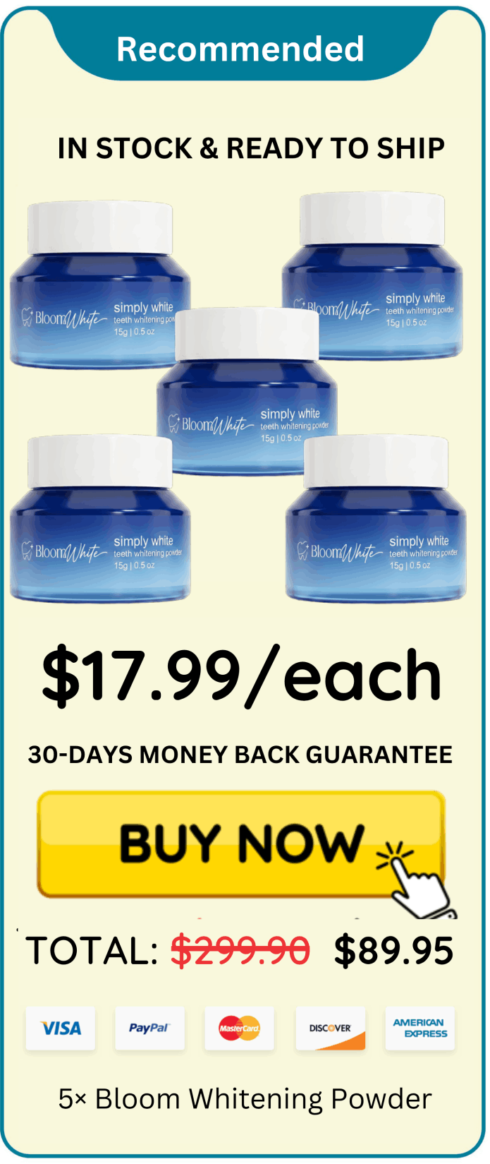 Bloom White Whitening Powder offer price